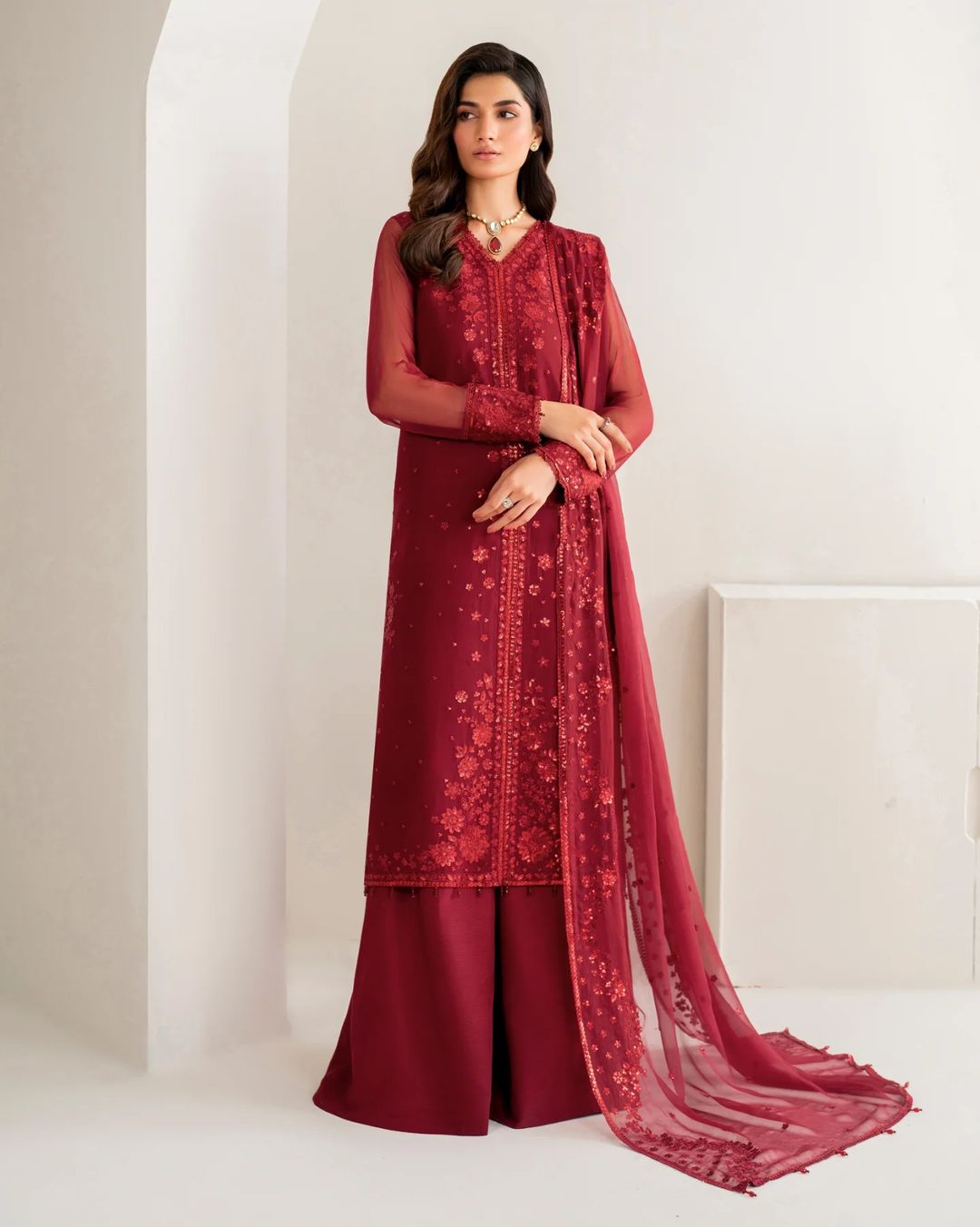 𝐂𝐀𝐌𝐄𝐎- Chiffon 4-Piece Stiched/Unstiched